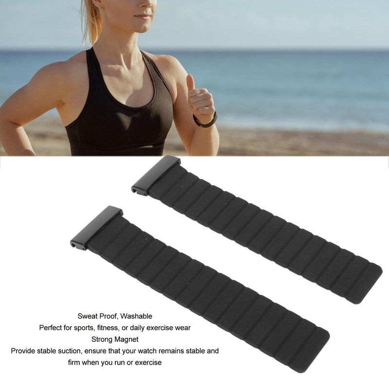 26mm Silicone Watch Band with Quick Release Magnetic, Sweat Proof