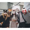 5pcs Cat Masks Therian Masks made of White Paper for