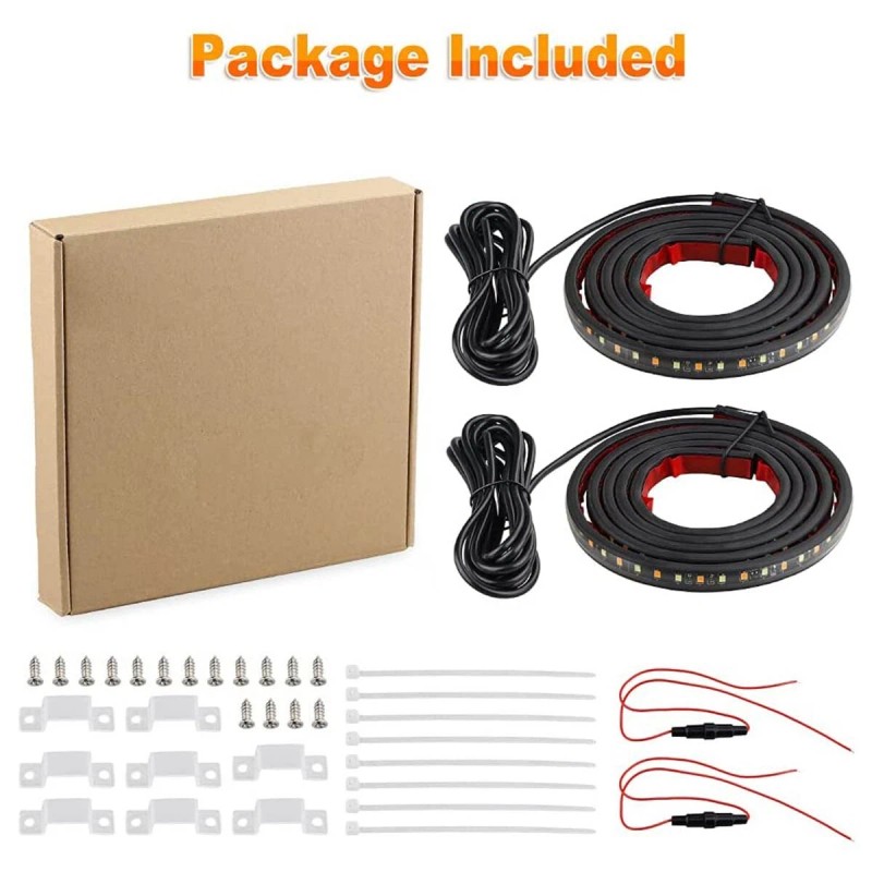 Unbranded 2PC-70" Running Board LED Light Side Step Strip Bar