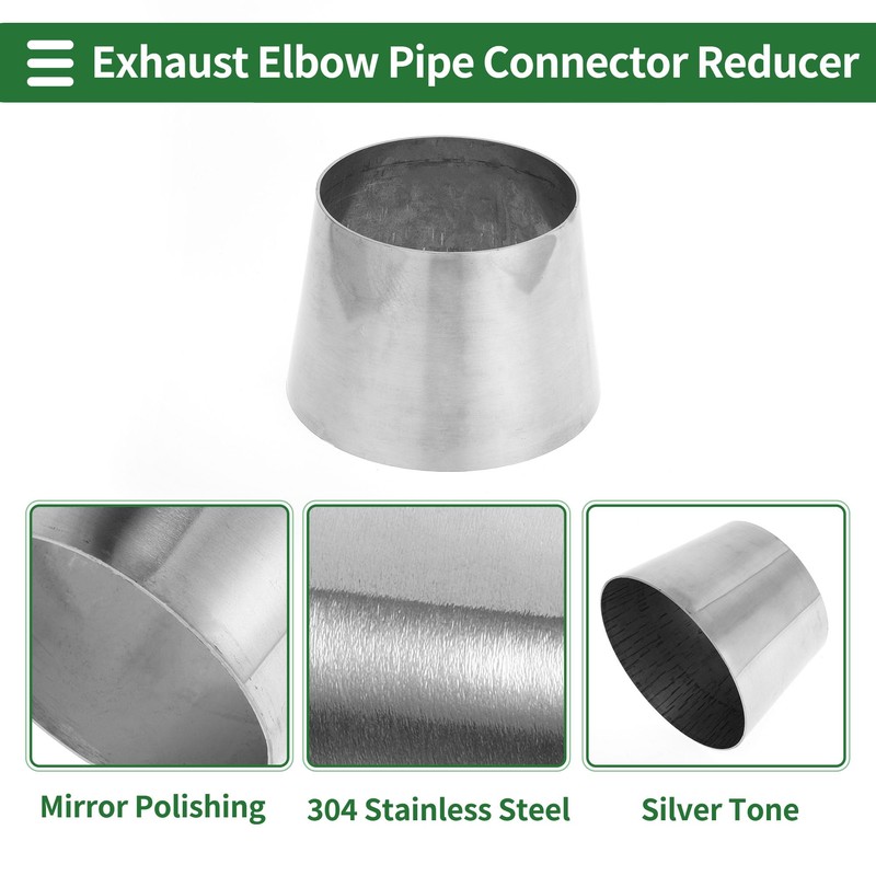 X AUTOHAUX Mandrel Exhaust Bend Elbow Concentric Reducer Car Exhaust