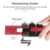 Set of 3 Woodworking Scriber Positioning Scribing Gauge Ruler Aluminum