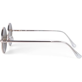 styleBREAKER sunglasses with round lenses and narrow metal frame, arms with spring hinge, Unisex 09020065, color:Gold Frame / Mirrored Blue Glass