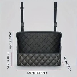 Multifunctional Car Seat Back Storage Bag for Summer, Multipurpose Large Capacity Car Organizer with 3 Pockets, Car Purse Handbag Holder Between Seats