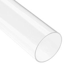 sourcing map PVC transparent tube, inner diameter 86 mm, diameter 90 mm, length 305 mm, acrylic plastic tube for lamp making, floor lamps