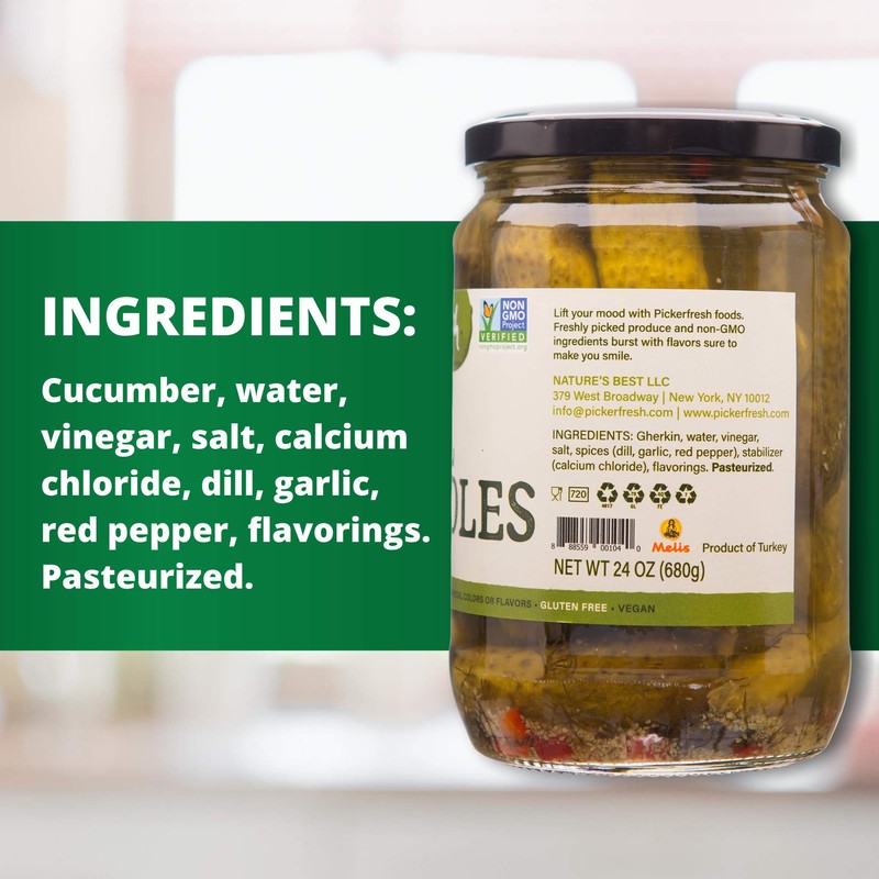 Pickerfresh Kosher Dill Wholes - Large Whole Pickles - Simple