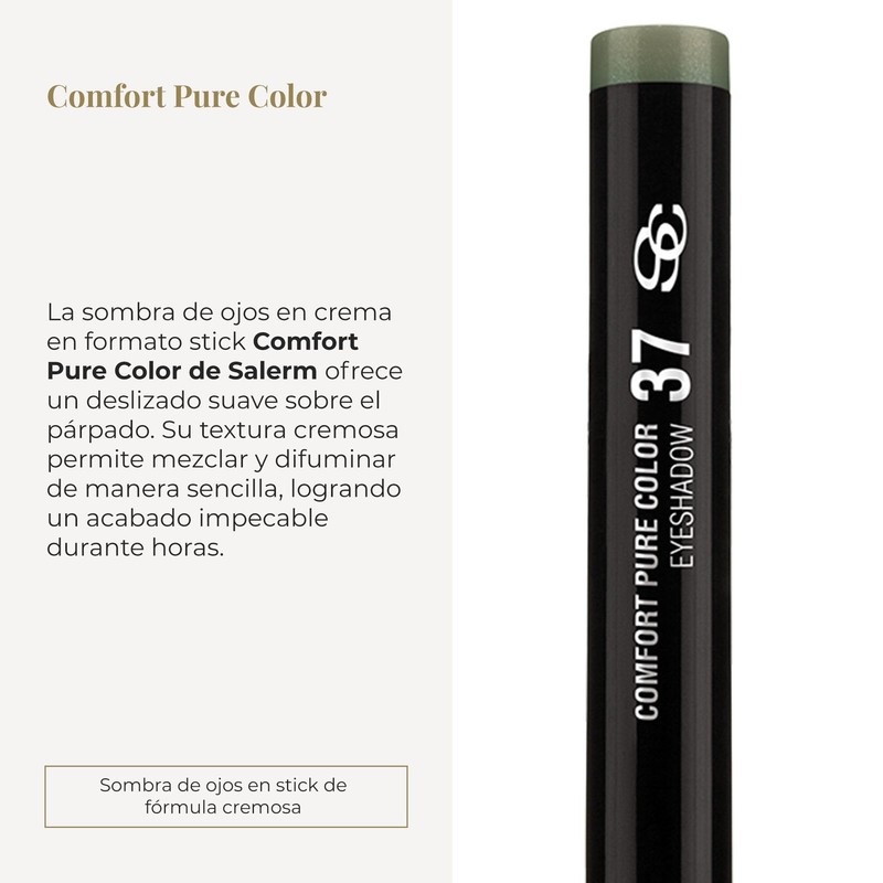 SALERM Eyeshadow on Stick, Comfort Pure Colour Eyeshadow, Green, Cream,