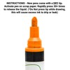 RAINBOW CHALK MARKERS LTD Orange Glass Pen with a 5mm