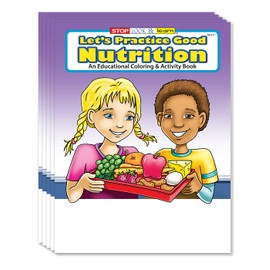 ZOCO - Good Nutrition - Educational Coloring Books (50 Bulk Pack, Without Crayons) - Healthy Eating Handout - Games, Puzzles, Fun Activities for Kids
