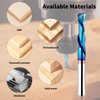 EANOSIC 5PCS Spiral Router Bits Up/Down Cut Compression Bit 1/4