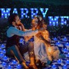 Hortsun Marry Me Light up Letters Proposal Decorations Will You