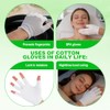 4 pares de guantes de algodón sin dedos, guantes blancos