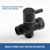 3-Way Solid Brass black Shower Arm Diverter Valve G1/2 Thread