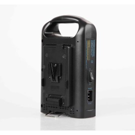 Beillen Dual Channel V-Mount/V Lock Battery Charger Compatible with All 14.4V/14.8V V-Mount Batteries, 2.5A/5A Charge Current, Built-in DC Adapter with 16.7V and 4.5A Output.