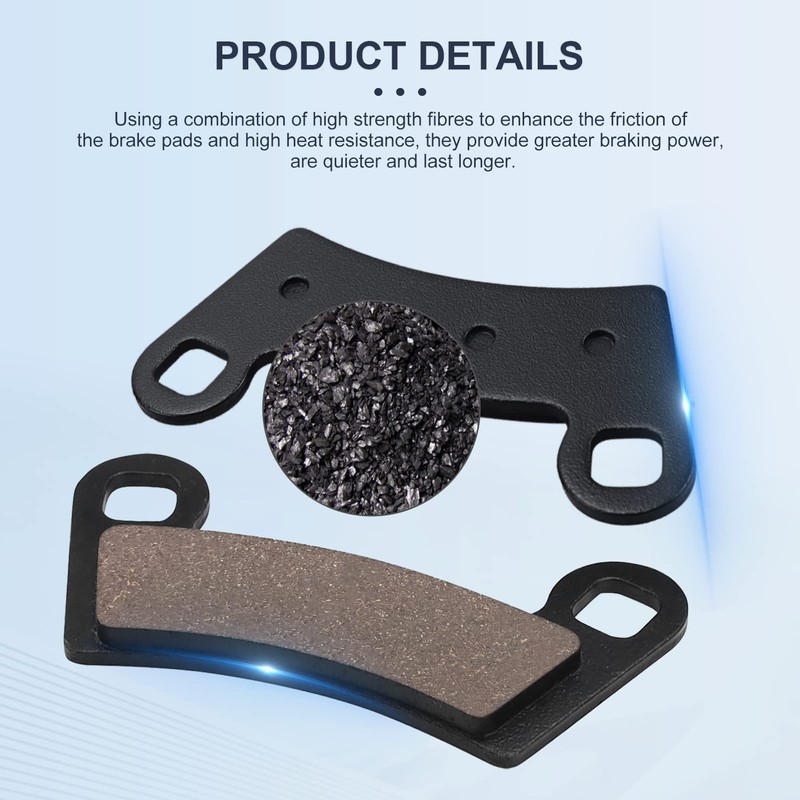 OCEAIR Front&Rear Brake Pads for Polaris Ranger XP 1000 2018-2023