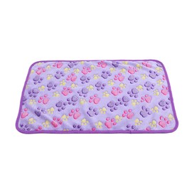 UTTPLL Blanket-Machine-Washable-Premium-Shedding Soft Warm Dog Blankets Puppy Essentials Animals Cat Fleece Fluffy Flannel Throw Pet Dog Gifts Cute Paw Purple Small