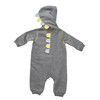 BabyTown Baby Boys Dinosaur Sporty All-in-One Grey 6-9 Months