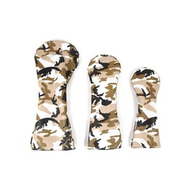 Set of 3 Camo Headcovers Wood Covers (3 Colors to Choose from) (Brown)