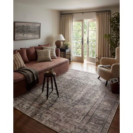 Loloi Amber Lewis Georgie Collection GER-08 Lagoon/Beige 7'-6" x 9'-6", .19" Pile Height, Area Rug