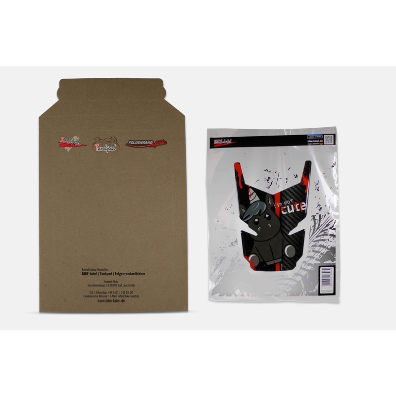 Tankpad Compatible with KTM Motorcycle Tank Evil Unicorn Carbon Look