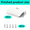 QZKJQDD 2 Pack White Kitchen Cupboard Handles Finger Edge Pulls