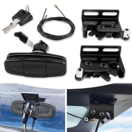 LAIKOU 113436 Black Twist Handle Kit Compatible with Leer Truck Caps 100XQ, 100XL, 100XR and TSC700 Tonneau with 83515 83514 Striker Latches, Cables, 2 Keys (113436-100XQ)