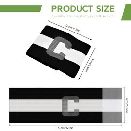 Mezeic Soccer Captain Armband Classic C Captain Bands Unisex Captain's Armband Youths & Adults Football Arm Bands Elastic Adjustable Sport Captains Armband