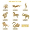 YunBey 3D Wooden Animal Puzzle Set - 8-Piece DIY Craft