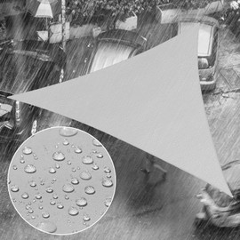 Royal Shade 10' x 15' x 18' Grey Right Triangle Waterproof Sun Shade Sail RSSLT Canopy Awning, 95% UV Blockage & Water Resistant, Outdoor Patio Garden Carport (We Make Custom Size)