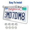 BGGTMO Stainless Steel License Plate Frames- 2 Pack Heavy Duty