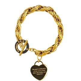 bible verse bracelet Salmos 34:4 “Busqué a Jehova, Y El me Oyó ,y Me Libró De To