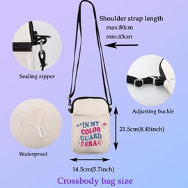 Color Guard Makeup Bag Flag Girl Gift Senior Color Guard Gift Birthday Zipper Pouch In My Color Guard Era Color Guard Mom Gift (COLOR GUARD Crossbody bag)