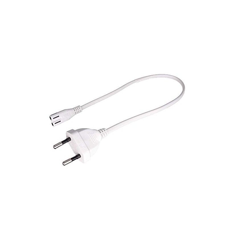 Euro 8 to Spade Cable (50 cm, Single Pack, White)