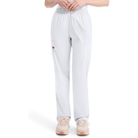 Dickies Women's EDS Signature Scrubs Missy Fit Pull-On Cargo Pant, White, Medium