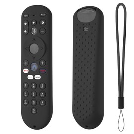 Hi Color Silicone Remote Control Cover for Xumo TV Remote Xumo Stream Box Voice Remote RC3401 Protective Case Sleeve (Black)