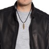 GAVU Mens Matte Onyx Pearl Feather Pendant Necklace, Stone, Onyx