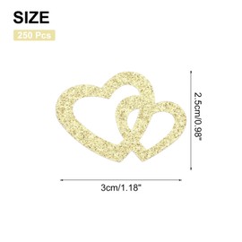 MECCANIXITY 250Pcs Stars Confetti Glitter Confetti Table Confetti Decor for Party Wedding Festival Decorations,0.98x1.18Inch,Light Gold