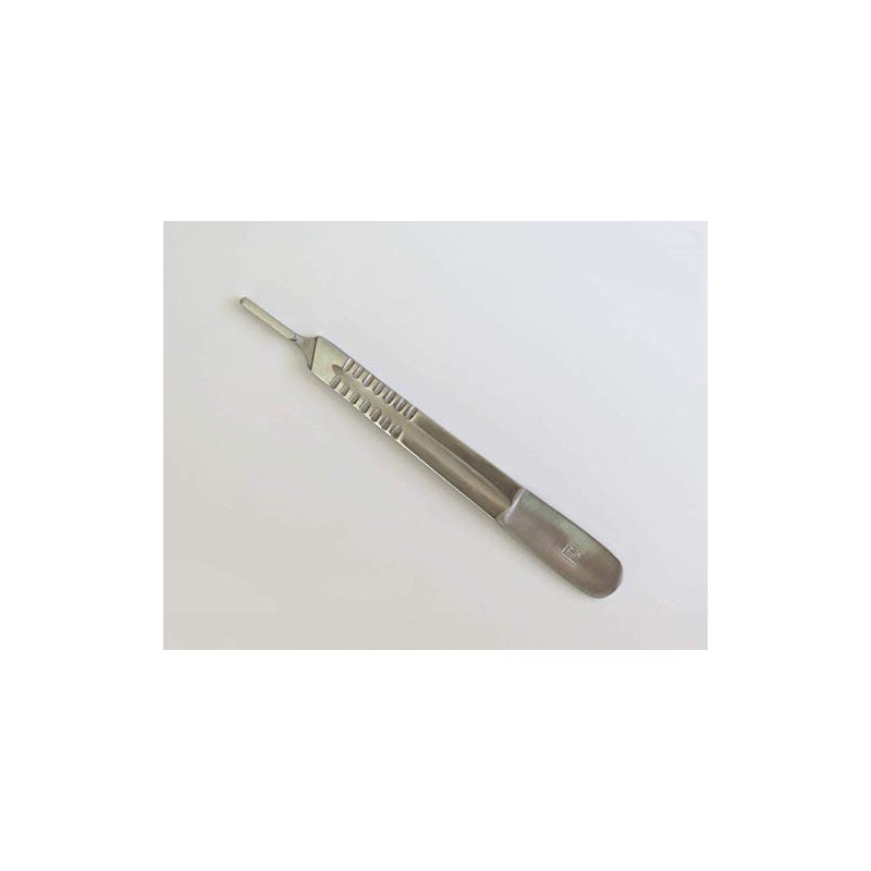 Tredoni Stainless Steel Scalpel Handle Number 3 - Flat Palmar