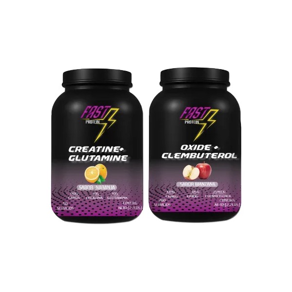 Creatina + Glutamina + Oxido + Clembu 1kg C/u 50