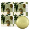 Happy Bath Olive Essence Soap Herb Scent, 90g, Pack of 4 / 해피바스 올리브 에센스 비누 허브향, 90g, 4개입