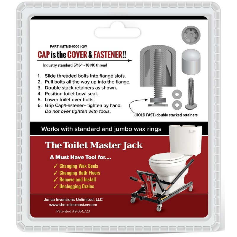 Metal Toilet Master Bolts Tool-Free Toilet Bolt and Cap System