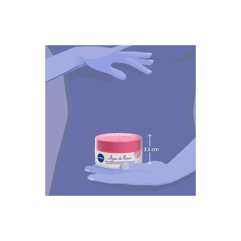 Nivea Gel Crema Facial Agua Rosas Ácido Hialurónico Todo Tipo