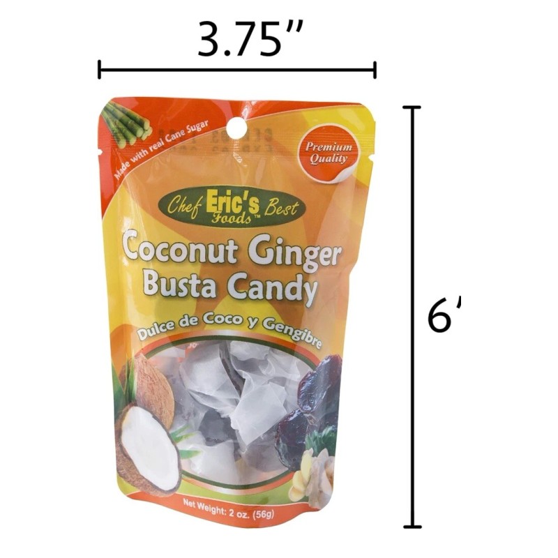 Chef Eric Coconut ginger busta candy 12 Dozen Bag