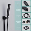 RTTWYYUU Matte Black Shower Head and Handle Set 10 Inch,