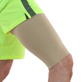 NeoPhysio Medical Grade Elastic Compression Thigh Support, Beige Tubular Sleeve - XXL = 62-68cm