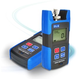 SUWOLF 1310/1550nm Portable FTTH Mini Fibre Optical Laser Light Source, Fibre Optic Tester Tool with SC FC ST Adapter for Maintenance of CCTV CATV Systems