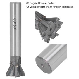 Dovetail Cutter Bit, 30mm 60 Degree 6 Flute Straight Shank Carbide Slotting Dovetail Milling Tool for Steel Machining Iron