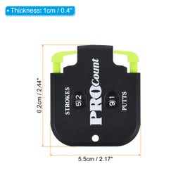 PATIKIL Golf Score Counter 2 Digit Score Keeper Mini Golf Shot Stroke Counter for Golf Game Scorekeeper Outdoor Sports Scoreboard Black Green