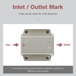 SNS 1/4" NPT Compressed Air Line Filter, 5 Micron Brass Element, Bracket, Poly Bowl,Semi-automatic type 150 psi (AF2000-N02)