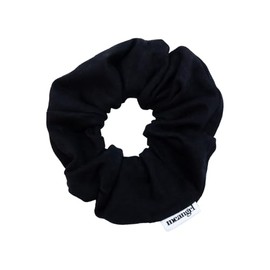 meangrl Scrunchie Haargummi - midnightblack - schwarz - Elastisches Stoffhaarband für Dutt und Zopf