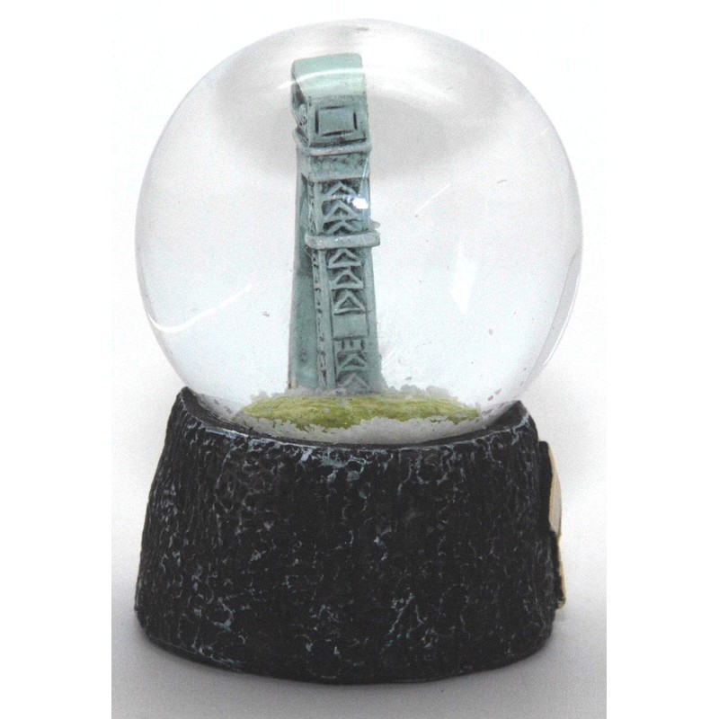 3-45-68 2 Great Snow Globes Souvenir Ruhrpott Transport Tower Charcoal